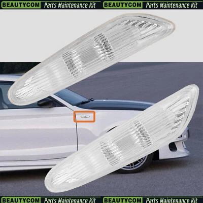 2x Cubierta de luz de señalización lateral de guardabarros para BMW X3 E83 2004-2010  Foto 1 de 4