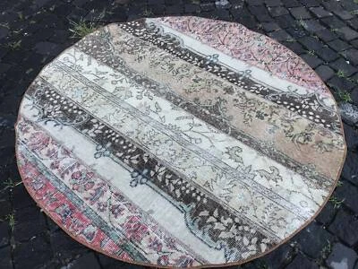 Alfombra antigua turca alfombra bohemia alfombra Oushak alfombra vintage alfombra de lana hecha a mano Foto 1 de 4