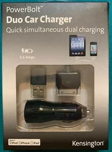 PowerBolt DuoCar Charger for OLDER iPad, iPod iPhone iOS 3.0 or later New in Box - Picture 1 of 5