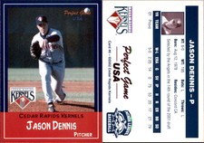 Jason Dennis 2002 Perfect Game Cedar Rapids Kernels #6 Card *AutographDen*