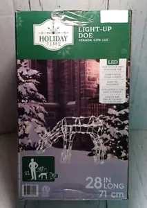 Holiday Time Light-Up Doe 28" 70 LED-Leuchten vormontiert drinnen/draußen weiß - Bild 1 von 2