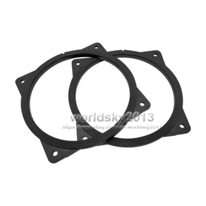 2x Staffe Adattatore Altoparlanti Auto 6,5" Pollici Guarnizione Anello Distanziale con Striscia di Tenuta - Foto 1 di 7