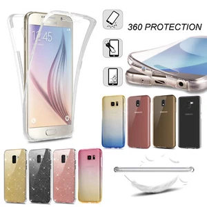 Custodia 360 Full Body per Samsung S8 Plus S7 Edge S6 S5 A3 A5 2016 Cover Silicone - Foto 1 di 20