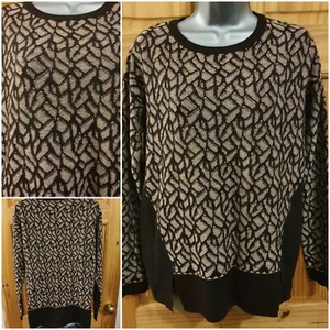 Braun & Gold modischer stylischer Pullover, neu - nie getragen, Gr. 10 - Bild 1 von 5