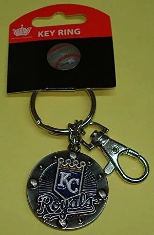 Kansas City Royals Impact Metal Keychain Keyrings  Heavy Duty  1 1/4 inch round Cover