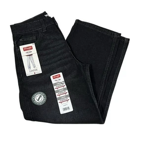Wrangler Black Denim Jeans Boys Size 10 Regular Loose Abrasion Resistant Pants - Picture 1 of 5