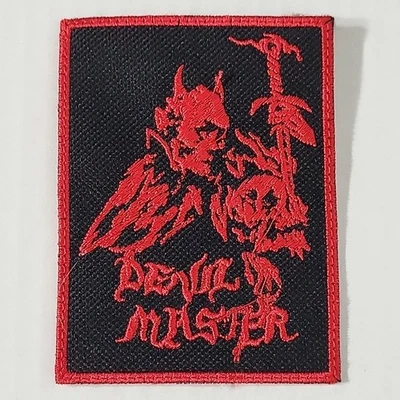 DEVIL MASTER Demo SMALL PATCH Embroidered Band Logo Red - Image 1 of 4