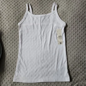NoBo Tanktop Damen weiß Stretch gerippt Camisole feminin L (11-13) - Bild 1 von 8