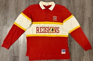 Vintage Nutmeg NFL Washington Redskins Long Sleeve Polo Made in USA Size Large - Picture 1 of 12