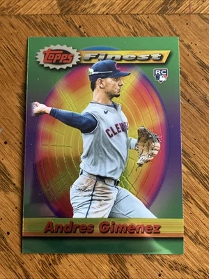 2021 Topps Finest Flashbacks Refractor Andres Gimenez RC #85 Cleveland Indians - Image 1 of 4