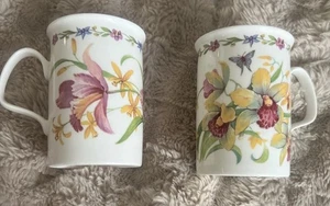 Roy Kirkham Exotische Orchideen Bone China Kaffeebecher Made in England - Bild 1 von 9