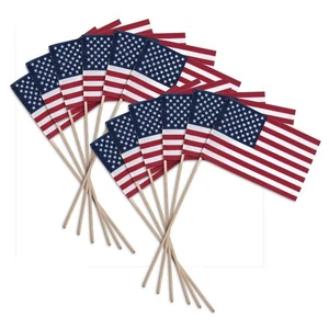 Super robuste kleine amerikanische Stockfahnen 8’’x12’’ | Baumwolle - Bild 1 von 7