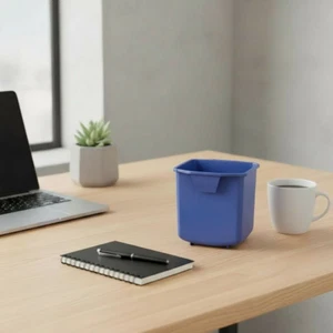 Small Desk Recycling Bin Trash Can with Hook for Car or Boat - Picture 1 of 8