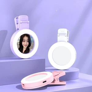 Ring Light Clip-on Selfie Ring Light 180° Rotatable LED Phone Light - Photo 1 sur 10