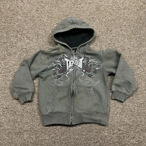 Vintage Tapout Hoodie Kids Size 7 Full Zip Sweater UFC Grunge Y2K - Picture 1 of 11