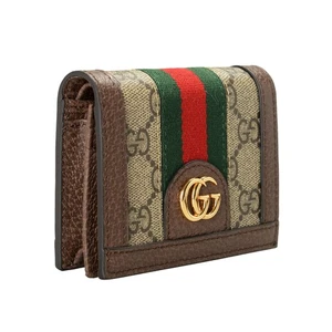 Cartera con estuche para tarjetas Gucci Ophidia GG de cuero recortado - Imagen 1 de 4