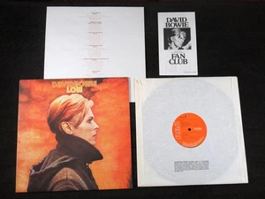 DAVID BOWIE Low RCA Victor UK 1st Press LP + Insert & Fan Club Insert. STERLING - Picture 1 of 12