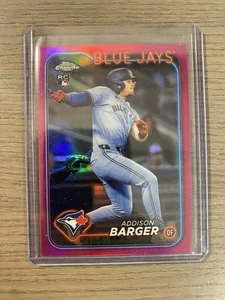 2024 Topps Chrome Update Addison Barger Magenta Refractor 241/399 Blue Jays - Picture 1 of 1