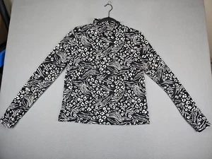 Top Anthropologie cuello alto manga larga talla grande mezcla de algodón - Imagen 1 de 8