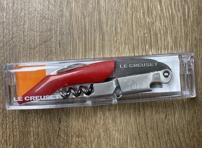 "Cerise" LE CREUSET Waiter's Friend 2 Step Corkscrew WT130 Stainless Steel NWT - Image 1 of 4