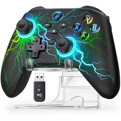 Controller PC Wireless con Luce RGB, Controller di Gioco Windows PC/Switch/Switch2 - Immagine 1 di 4