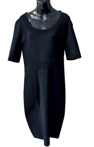 Marina Rinaldi Black Slimming Sheath Stretch Midi Dress Women's size L - Picture 1 of 8