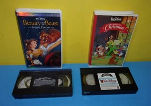 Beauty & the Beast Walt Disney VHS Special Platinum Edition & Disney Christmas - Picture 1 of 1