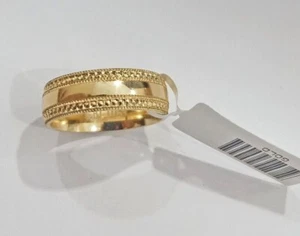 10k Yellow Gold Ring Band Men's Engagement Real 10kt gold SIZE 8 RESIZE - Picture 1 of 6