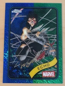2025 Topps Chrome Marvel Echo Blue Green Shimmer Refractor 158/199 #14 - Bild 1 von 2