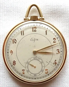 Antique Elgin Pocket Watch Runs Serviced Gold Filled 14S 15J Model 5 1944 - Picture 1 of 8