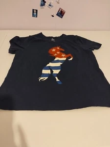 Girls Patriotic T-shirt Size XXL (18) Red White Blue Unicorn Stars Celebrate Euc - Picture 1 of 7