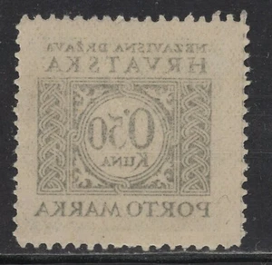 039 - CROATIA 1942 - NDH - Porto 0.50 Kune - ERROR - Abklach - MNH - Picture 1 of 2