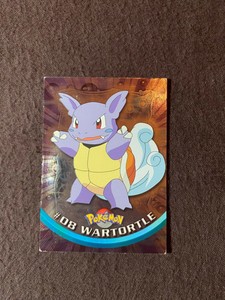 1999 Topps Pokemon TV Wartortle Foil #8 - BLUE LOGO 1st print - Played