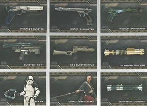 Star Wars Galactic Files 2018 - "Waffen" 10 Kartenjagd Set #W1-W10 - Bild 1 von 2