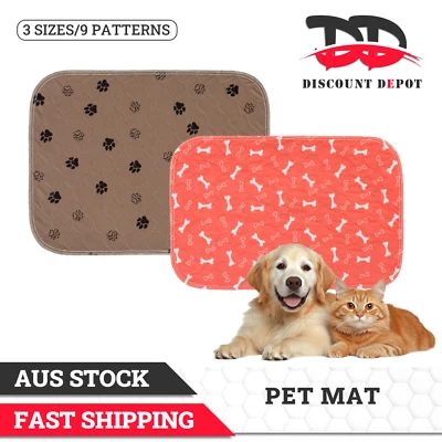 Washable Pet Dog Cat Puppy Training Pee Reusable Pads Cushion Bed Absorbent Mat - image 1 of 4