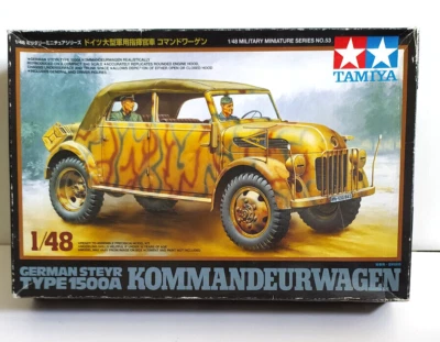 TAMIYA 1:48 KIT AUTO MILITARE GERMAN STEYR TYPE 1500A KOMMANDEURWAGEN      32553 - Immagine 1 di 2