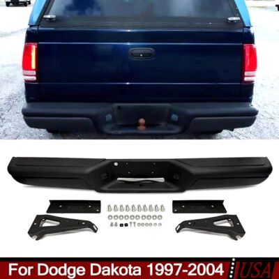 CH1103104 Steel Rear Step Bumper Assembly Black Fit For 1997-2004 Dodge Dakota Foto 1 de 4