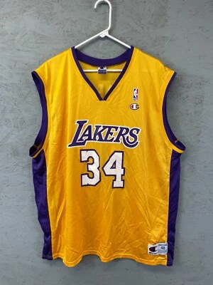 Винтажная мужская футболка чемпиона XL Shaquille O'Neal Lakers No34 NBA Shaq - Изображение 1 из 4