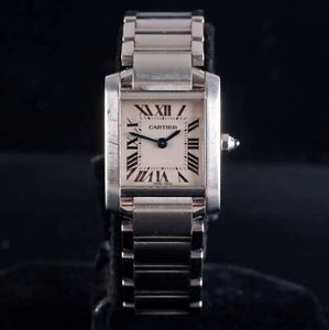 Cartier Tank XS Stainless Steel Quartz Wrist Watch W/ Box & Papers 57.65g - Picture 1 of 12