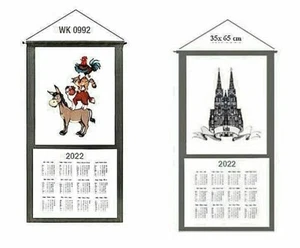 Stoffkalender 2022 Transferdruck / Kalender Souvenierkalender Köln Bremen 35x65 - Bild 1 von 3