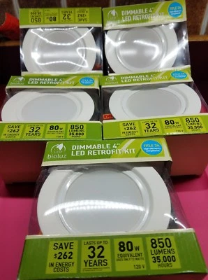 LED Lights 4-inch Recessed Lighting 12w Eq. 80w Dimmable Retrofit 5 PacK Bioluz - Image 1 of 4