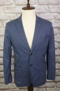 Blazer Boglioli blu stampata lana seno singolo taglia 52 - Foto 1 di 15