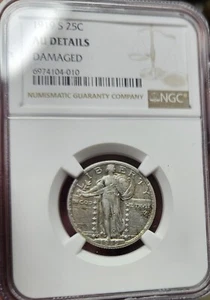 1919-S 25c NGC AU DETAILS DAMAGED Better Date Standing Liberty Quarter - Picture 1 of 3