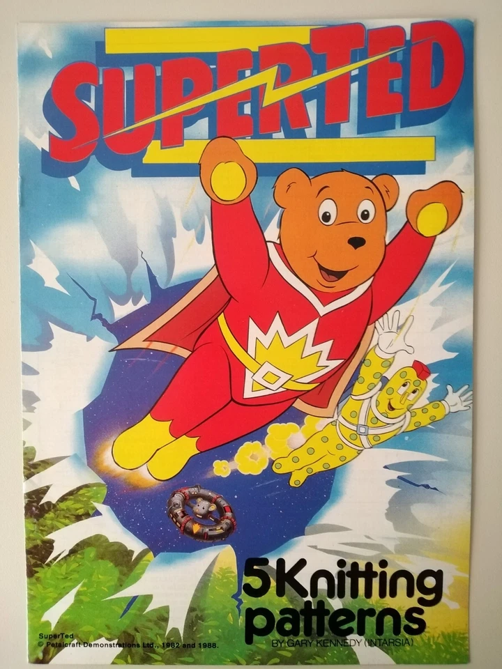 SUPERTED - 5 Sweater Designs, 24-44" - GARY KENNEDY Intarsia Knitting pattern - Image 1 of 2