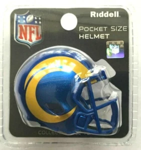 LOS ANGELES RAMS MINI HELMET NFL RIDDELL SPEED POCKET AMERICAN FOOTBALL - Picture 1 of 3