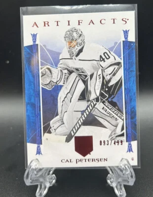 2022-23 Artifacts Ruby #52 Cal Petersen /499! Kings Jersey Patch Swatch Relic - Image 1 of 2