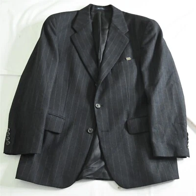 Vtg Chaps Ralph Lauren 40S Gray Chalk Stripe 100% Wool Blazer Sport Coat Jacket - Image 1 of 4