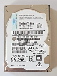 1.8 SAS IBM HUC101818CS4200/00RX927 12GB 10K RPM 128MB 2,5 " Hard Drive - Picture 1 of 1