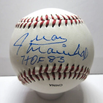 Juan Marichal Signed Full w/ 1983 HOF Inscription MLB Baseball EXACT Proof JSA - Image 1 of 4