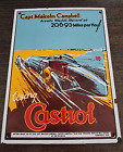 Capt. Malcolm Campbell World Record Castrol Vintage Metallic Plaque 7.5 X 10 In.